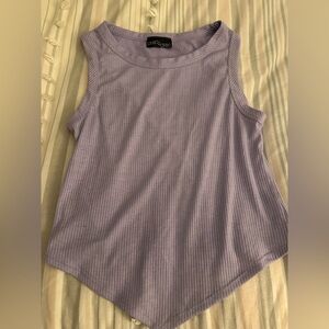 Light Purple Ribbed Tank Top